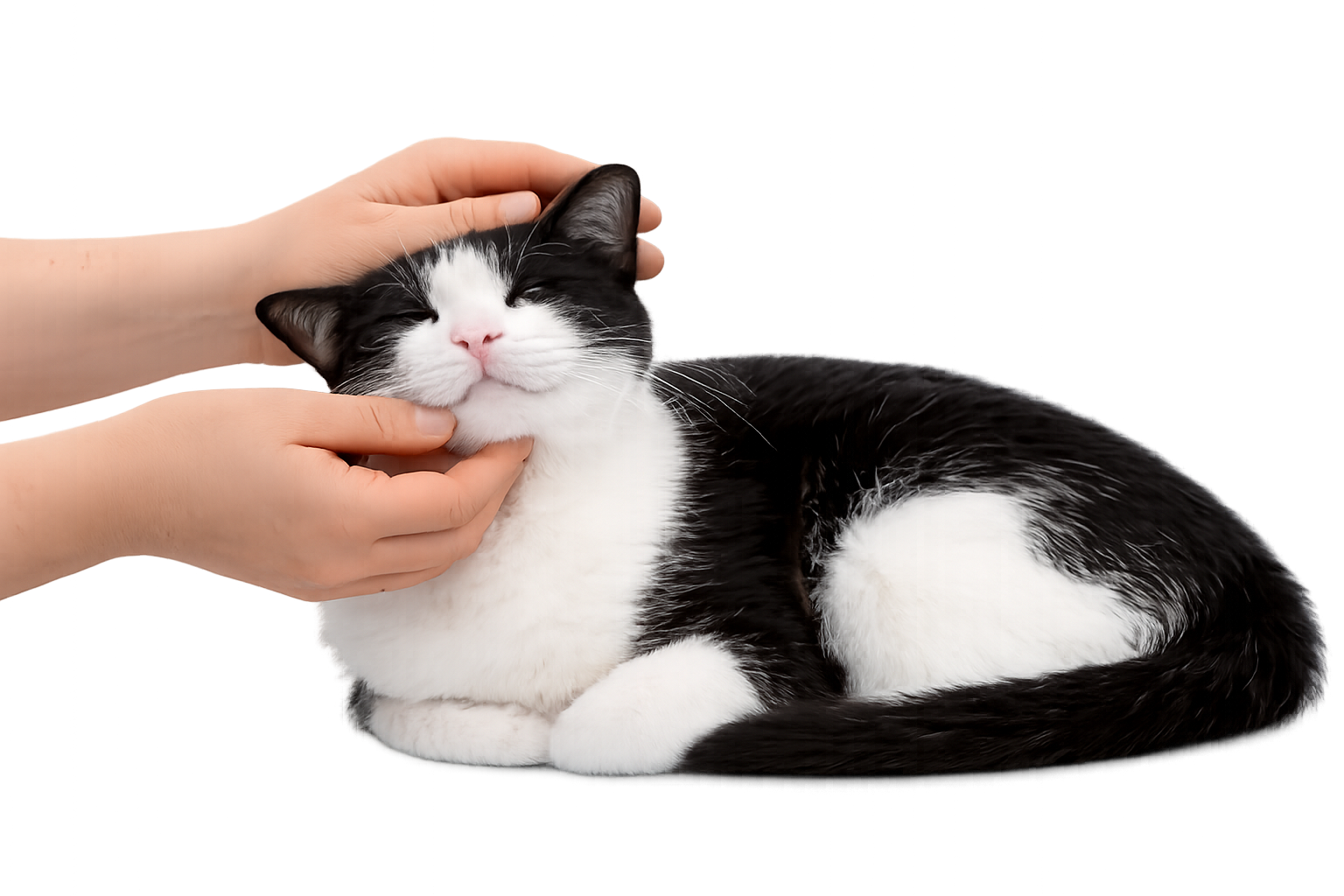 Volunteers socializing with cats at the shelter